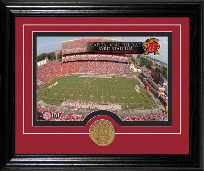 Maryland Terrapins Capital Onee Field At Byrd Stadium Desktop Photograph