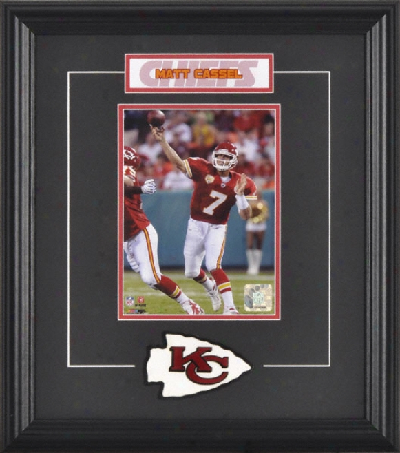 Matt Cassel Framed 6x8 Photoograph With Team Logo & Plate