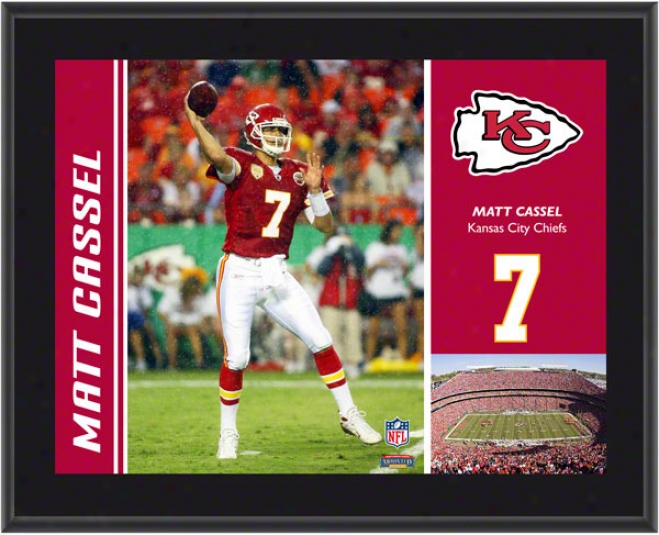 Matt Cassel Plaque  Details: Kansas City Chiefs, Sublimated, 10x13, Nfl Plaque