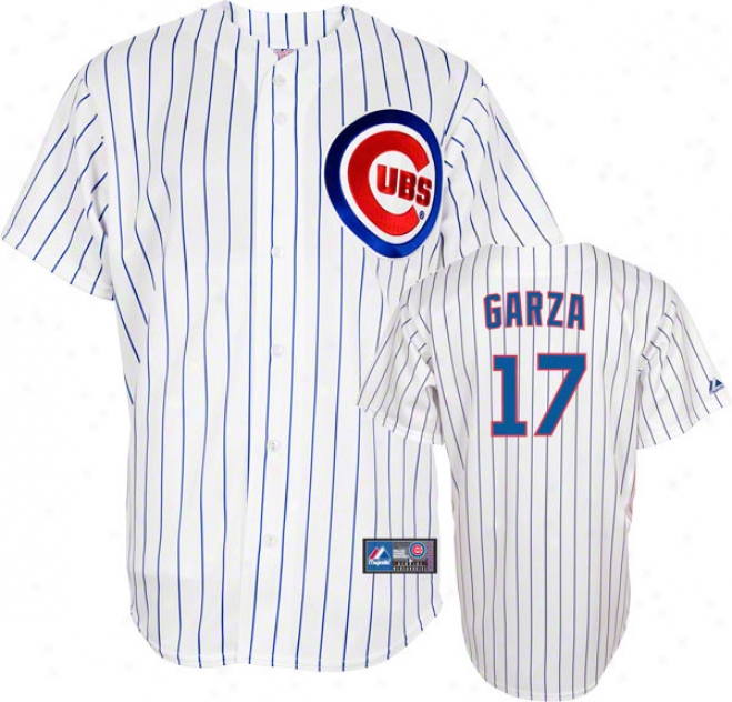 Matt Garza Jersey: Adult Internal Pinsripe Replica #17 Chicago Cubs Jersey