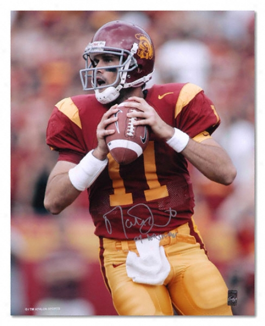 Matt Leinart Usc Trojans Autographed 16x20 Photograph With Heisman Inscription