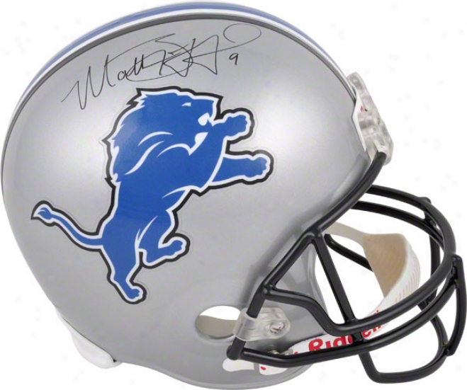 Matthew Stafford Autographed Helmet  Particulars: Detroit Lions, Riddell Replica Helmet