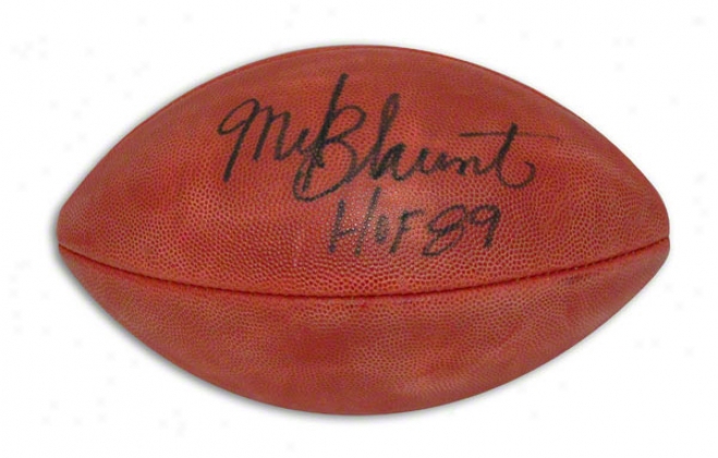 Mel Bloount Autographed Nfl Football Inscribed &quothof 89&quot