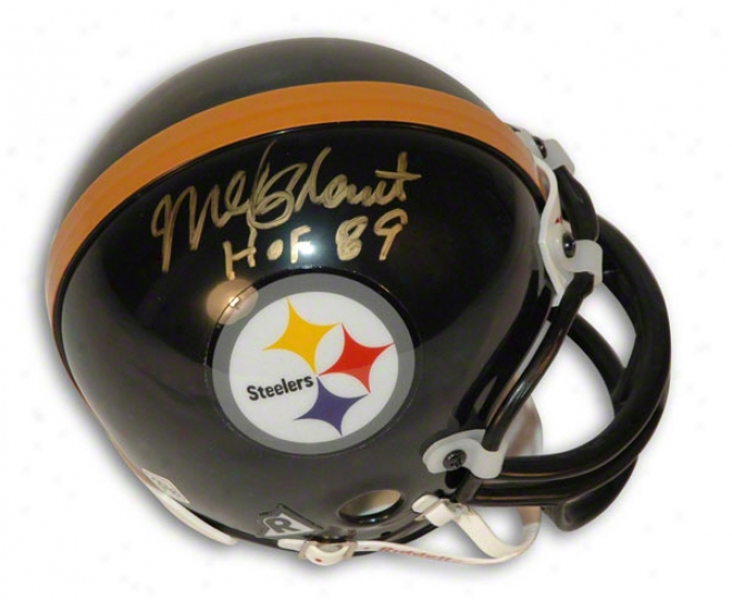 Mel Blount Autographed Pittsburgh Steelers Mini Helmet Inscribed &quothof 89&quot