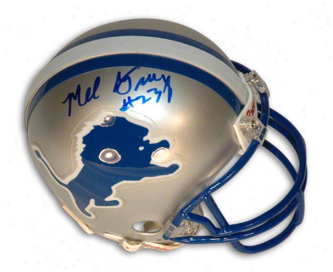 Mel Gray Autograped Detroit Lions Mini Helmet