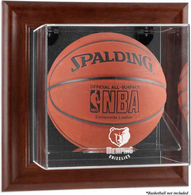 Memphis Grizzlies Framed Wall Mounted Logo Basketbll Display Case