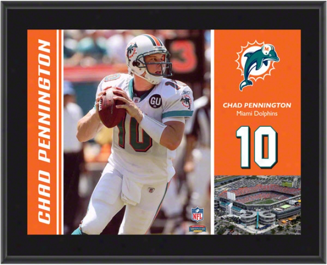 Miami Dolphins Chad Pennington Sublimated 10x13 Plaque