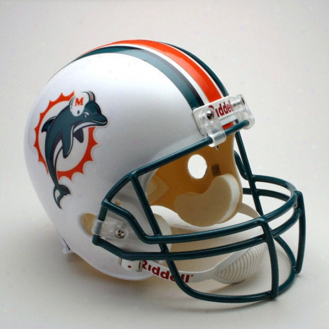 Miami Dolphins Deluxe Replica Riddelk Full Size Helmet
