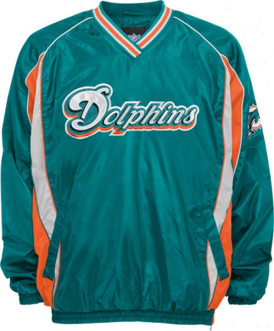 Miami Dolphins Lighhtweigh tV-neck Pullover Jacket