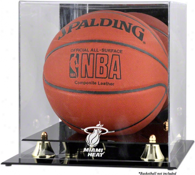 Miami Heat Golden Classic Logo Basketball Display Case