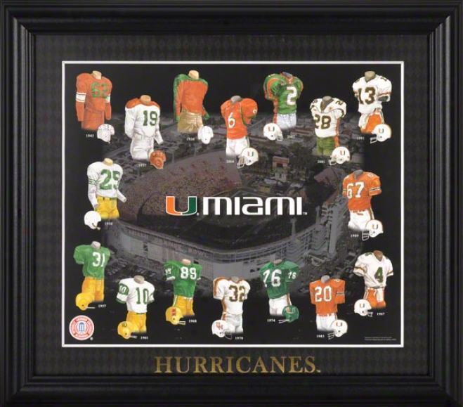 Miami Hurricanes 13x15 Framed Print  Details: Evolution