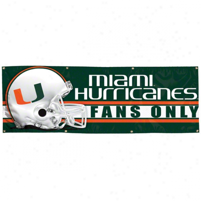 Miami Hurricanes 2x6 Vinyl Banner