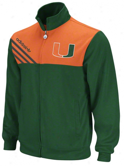 Miami Hurricanes Adidas Green Celebration Track Jacket