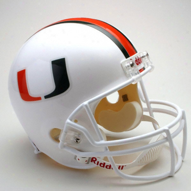 Miami Hurricanes Deluxe Replica Riddell Helm3t