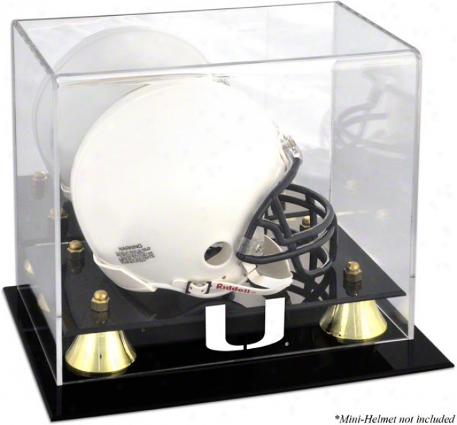 Miami Hurricanes Golden Classic Team Logo Mini Helmet Case