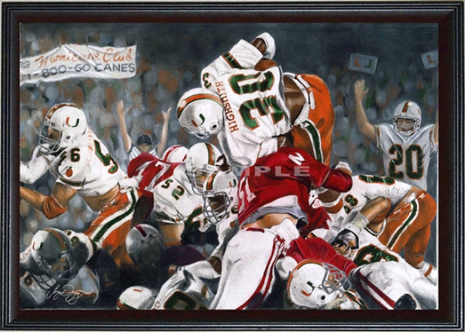 Miami Hurricanes  -&quotmiami On Top&quot - Oversized - Framed Giclee