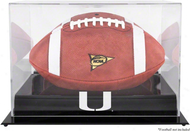 Miami Hurrixanes Team Logo Football Display Case  Details: Murky Base