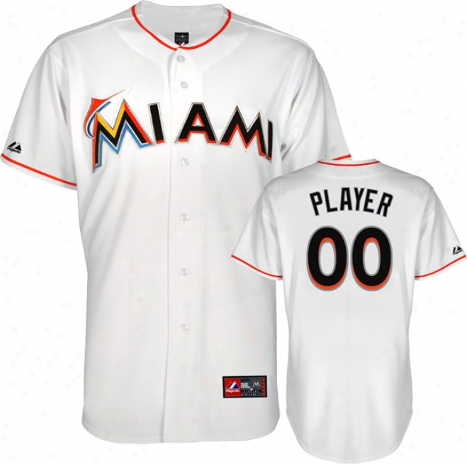 Miami Marlins Jersey: Any Player Home White Replica Jersey