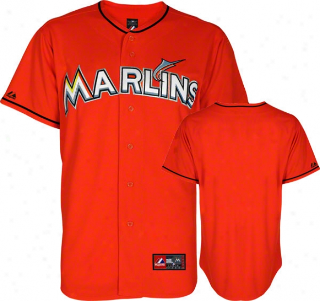 Miami Marlins Orange Alternate Mllb Replica Jersey