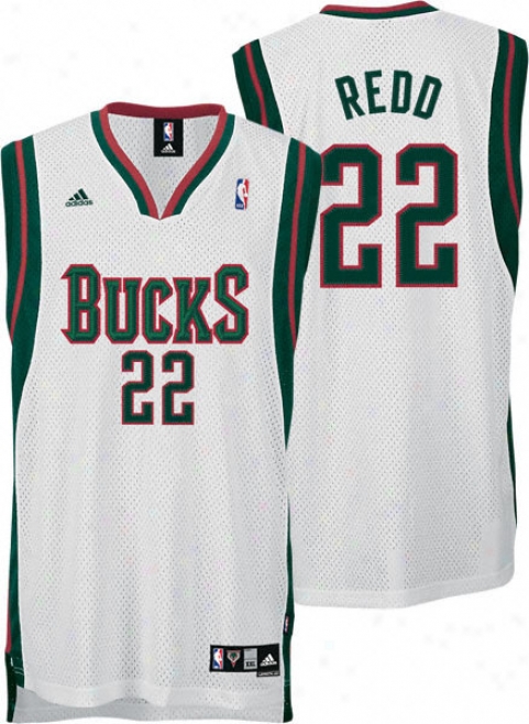 Michael Redd Jersey: Adidas White Swingman #22 Milwaukee Bucks Jersey