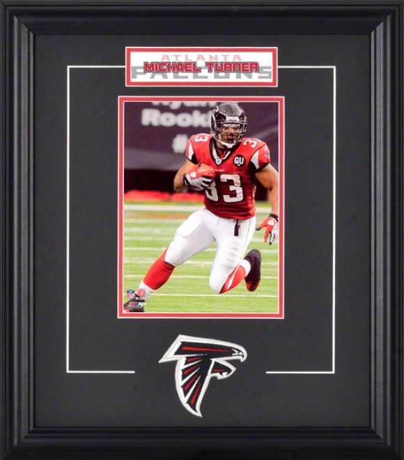 Michael Turner Framed 6x8 Photograph With Team Logo & Lamina