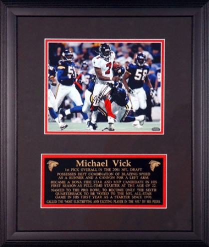 Michael Vick Atlanta Falcons Framed 8x10 Autographed Photograph