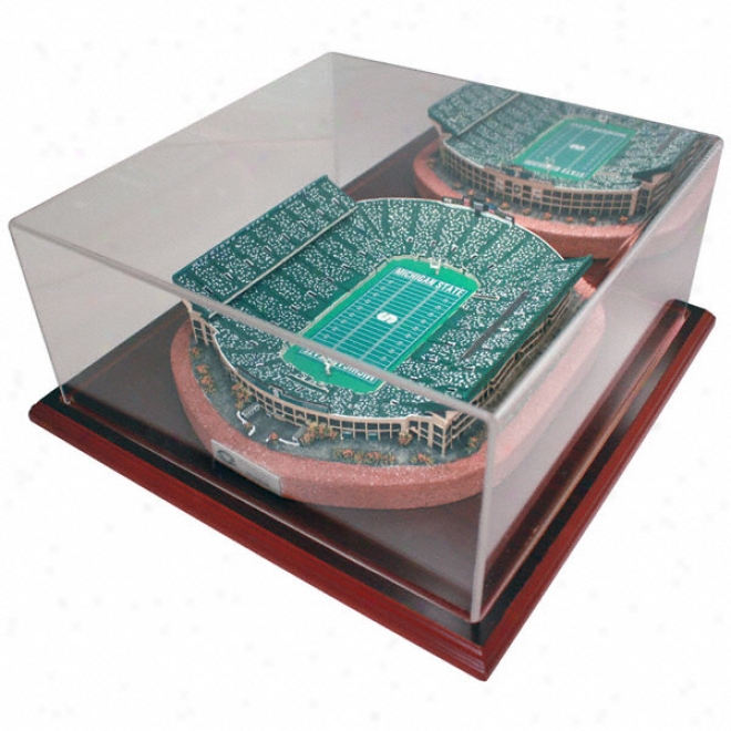 Michigan State Spartans Spartan Stadium Replica With Case - Platinum Series