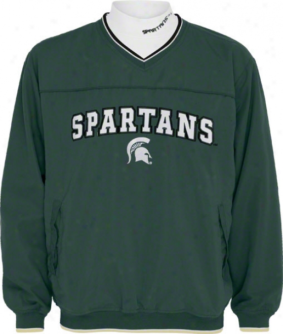 Michigan State Spartans Windshirt/long Sleeve Mockneck Combo Pack