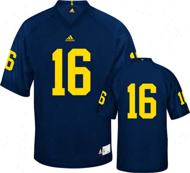 Michigan Wolverines Navy #16 Premier Football Jersey