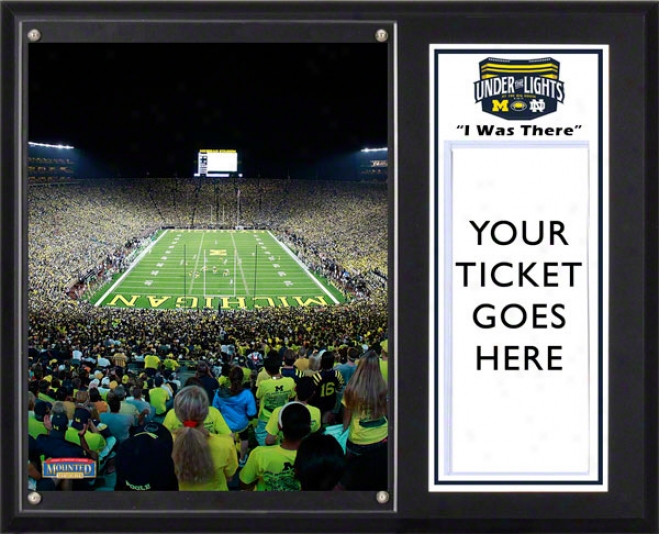 Michigan Wolverines Sublimated 12x15 Plaque  Details: &quoti Was There,&quot First Night Game