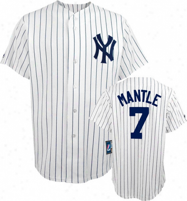 Mickey Mantle New York Yankees Pinstripe Cooperstown Replica Jersey