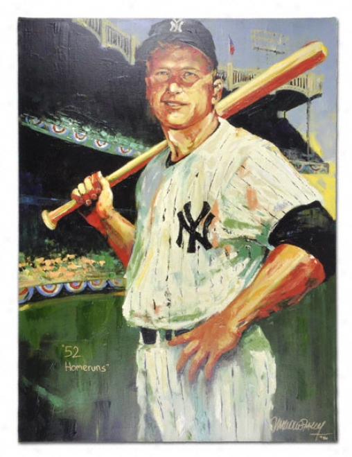 Mickey Mantle New York Yankees Unsigned 30x40 Giclee - In proportion to Malcolm Farley