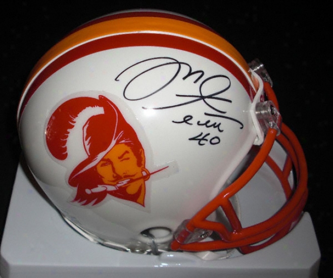 Mike Alstott Tampa Bay Buccaneers Autographed Throwback Mini Helmet