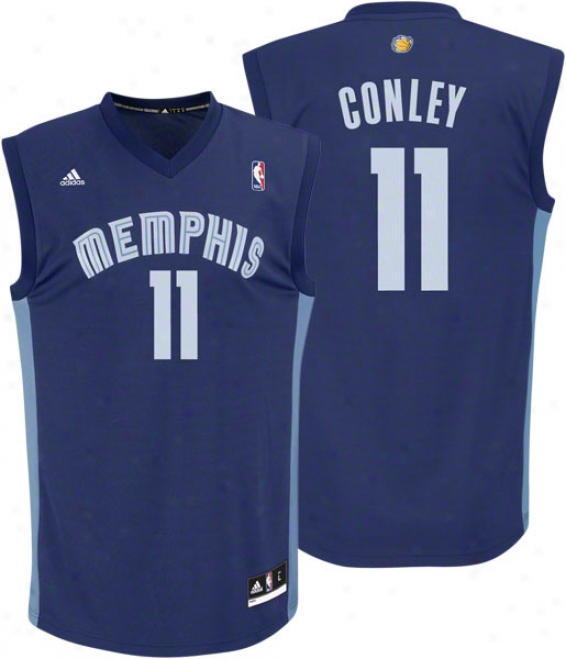 Mike Conley Jr. Jersey: Adidas Revolution 30 Navy Replica #11 Memphis Grizzlies Jersey