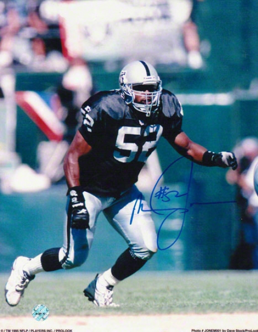 Mike Jones Oakland Raidrs Autographed 8x10 Photo