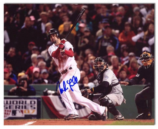 Mike Lowell Boston Red Sox - World Series - Autographed 8x10 Photograph