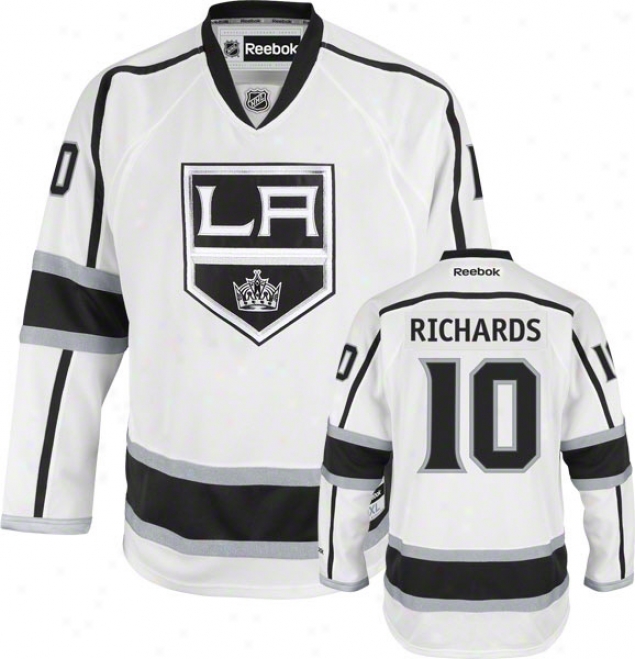 Mike Richards Jersey: Reebok White #10 Los Angeles Kings Premier Jersey