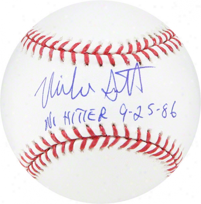 Mike Scott Autographed Baseball  Particulars: No Hitter 9-25-86 Insciption