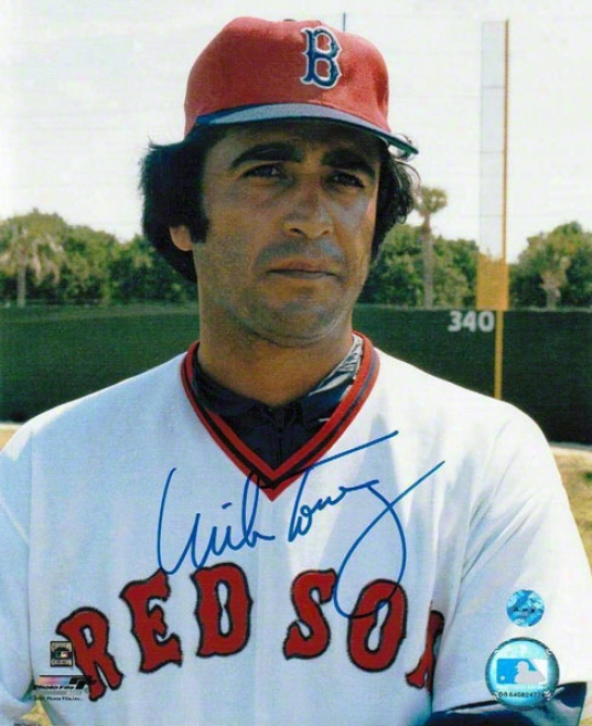 Mike Torrez Autographed Boston Red Sox 8x10 Photo