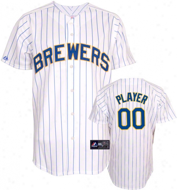 Milwaukee Brewers -Somewhat Player- Alternate Home Mllb Replica Jersey