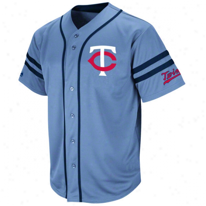 Minnesota Twins Cooperstown Light Blue Heater Fashion Jersey