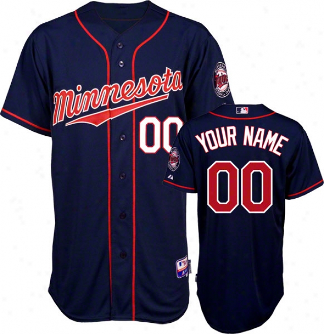 Minnesota Twins Jersey: Personalized Alternate Navy Authentic Cool Base␞ On-field Mlb Jersey