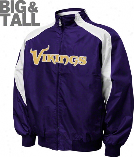 Minnesota Vikings Big & Tall Textured Full-zipp Jacket