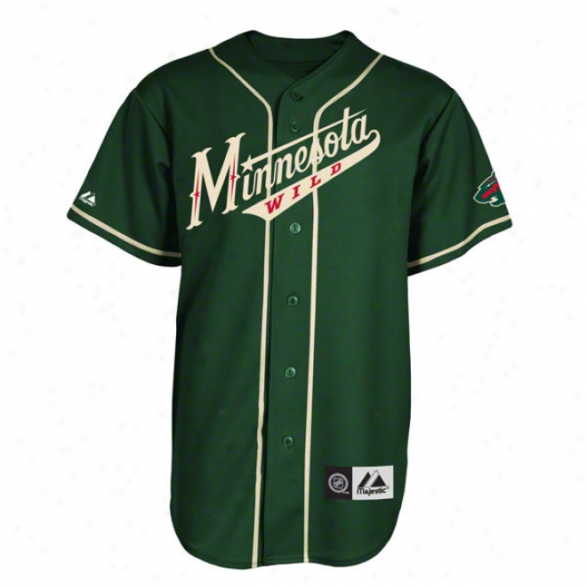 Minnesota Wild Jersey: Green Nhl Replica Baseball Jersey