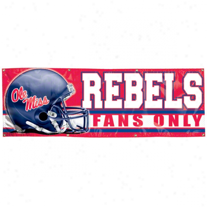 Mississippi Rebels 2x6 Vinyl Baner