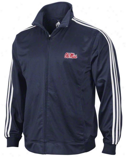 Mississippi Rebels Adidas Ships 3-stripe Track Jacket