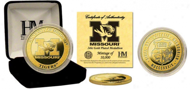Missouri Tigers 24kt Gold Coln