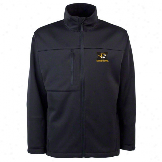 Missouri Tigers Black Traverse Bonded Soft Shell Jacket