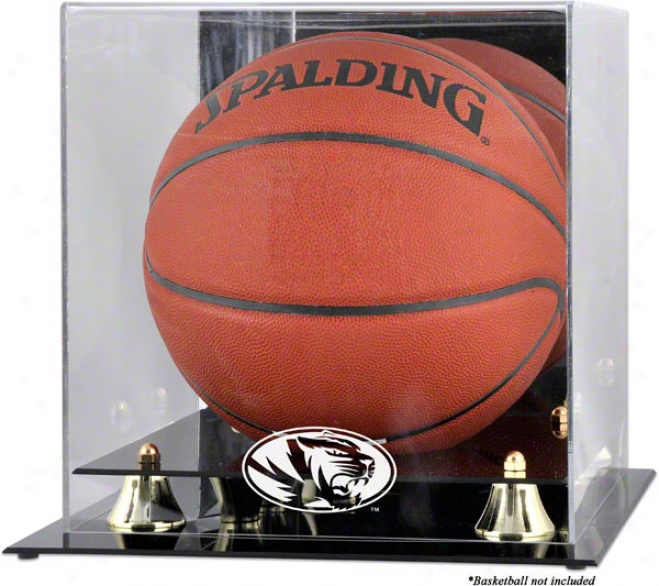 Missouri Tigers Logo Basketball Golden Classic Logo Basketball Display Case With Mirror Back