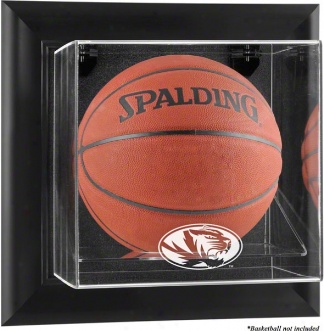 Missouri Tigers Logo Framed Wall Mounted Logo Basketball Display Case